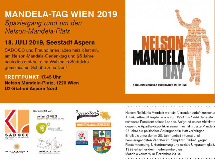 Nelson Mandela Tag am 18. Juli 2019 um 17.45 Uhr