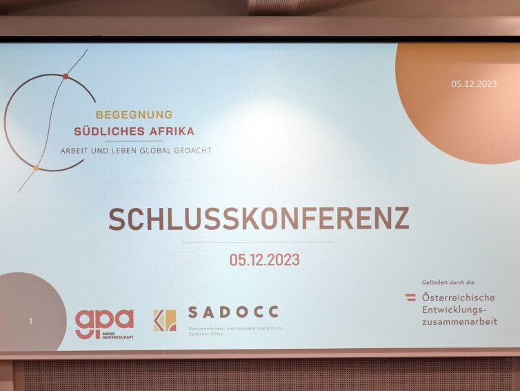 Impressionen von der Abschlusskonferenz “Begegnung Südliches Afrika” am 5. Dezember 2023